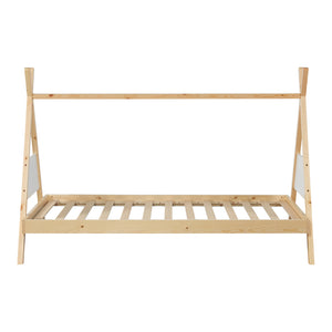 Cama tipi Siikajoki 90x200cm Madera de pino natural [en.casa]