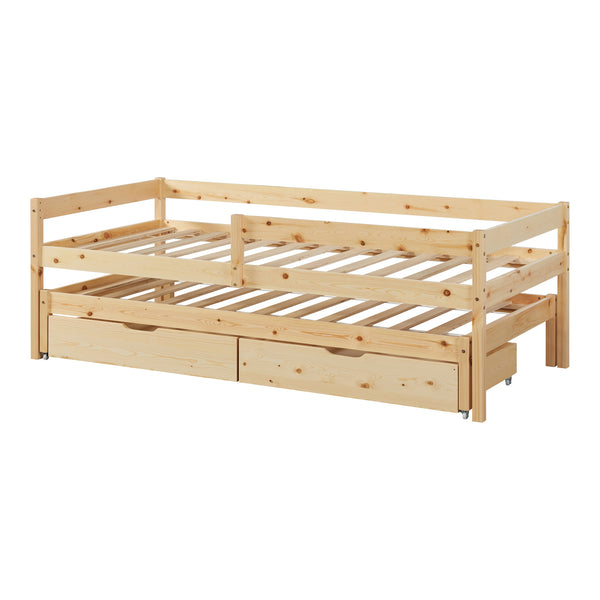 Cama doble para niños Sonkajärvi 90x200cm Madera de pino natural [en.casa]