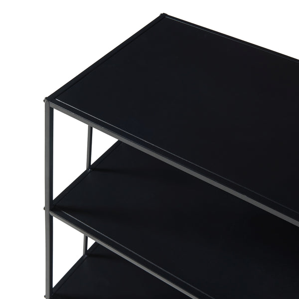 Mesa consola Baarn 65,5x70x32 cm Negro [en.casa]