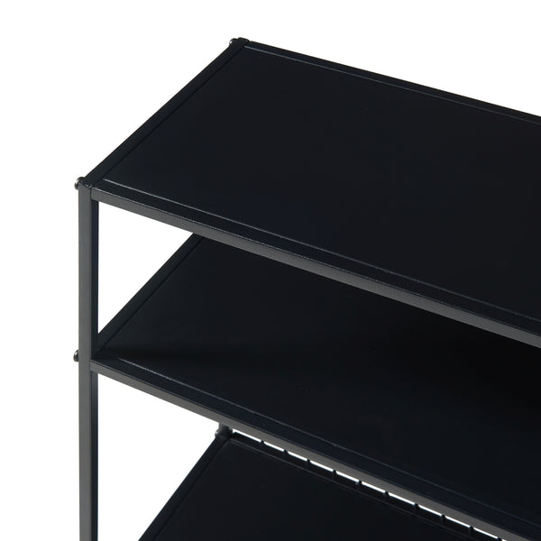 Mesa consola Beesel 65,5x60x20 cm Negro [en.casa]