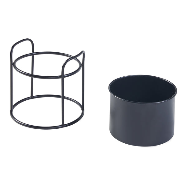 Soporte para plantas Osen juego de 2 piezas metal negro [en.casa]