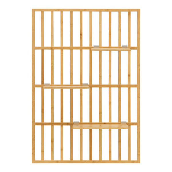 Estantería de pared Røst 120x80x13cm Bambú [en.casa]