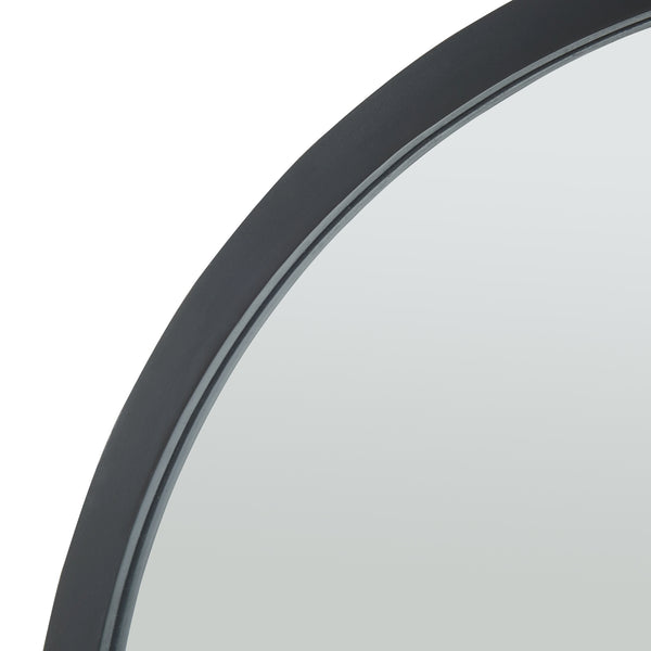 Espejo de pared Suomussalmi Ø60 cm Negro [en.casa]