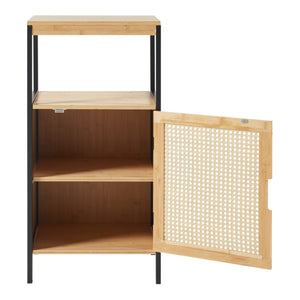 Armario de baño Tervola 80x40x35cm Bambú Negro [en.casa]