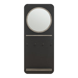 Panel de vestuario Helsinge con espejo 140x60x16 cm [en.casa]