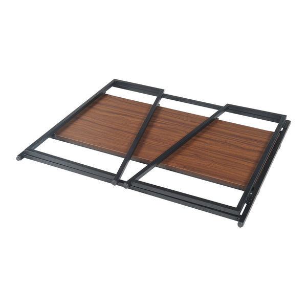 Escritorio plegable Ringerike 104,5x53x85,5cm Negro/Nogal [en.casa]