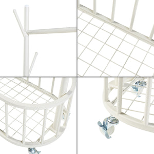 Perchero móvil Risør acero blanco [en.casa]