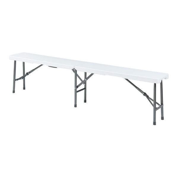 Conjunto de banco plegable Ljusnarsberg 2 piezas Blanco [en.casa]