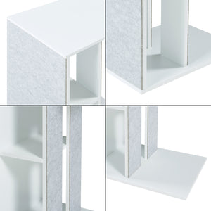 Mesa auxiliar con superficie para rascar Ljungby Blanco [en.casa]