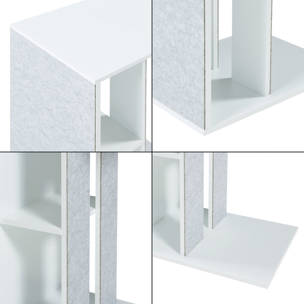 Mesa auxiliar con superficie para rascar Ljungby Blanco [en.casa]