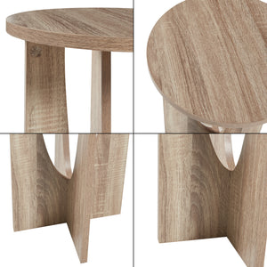 Mesa auxiliar Rindal 38x56,5 cm aspecto roble [en.casa]