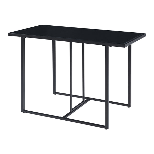 Conjunto de muebles de jardín Accadia 3 piezas Negro/Marrón [casa.pro]