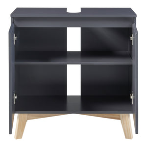Mueble bajo lavabo Overath 60x60x30cm Gris [en.casa]