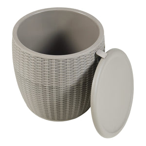 Taburete nevera Avetrana 44xØ40 cm Marrón claro [casa.pro]