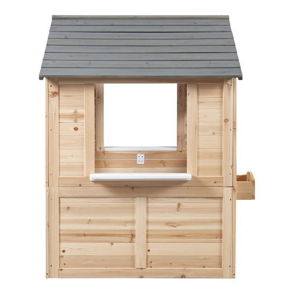 Casa de juegos Acciano 131x113x97 cm madera de abeto [casa.pro]
