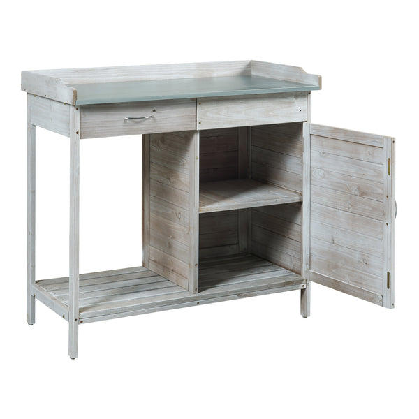 Mesa de cultivo Aliano madera de abeto gris [casa.pro]