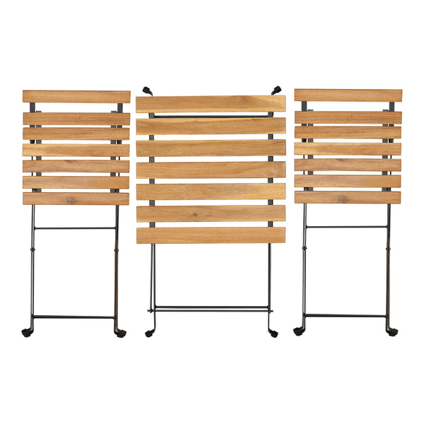 Conjunto de bistró Bovino de 3 piezas Madera de acacia [casa.pro]