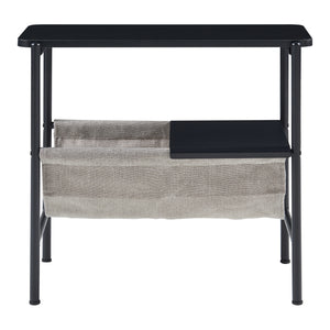 Mesa auxiliar Samnanger 60x28x53cm Negro [en.casa]