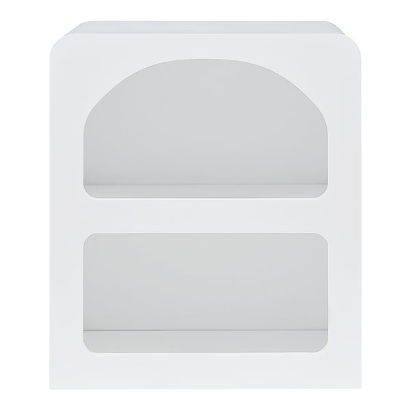 Mesa auxiliar Vågå 45x40x30 cm Blanco [en.casa]