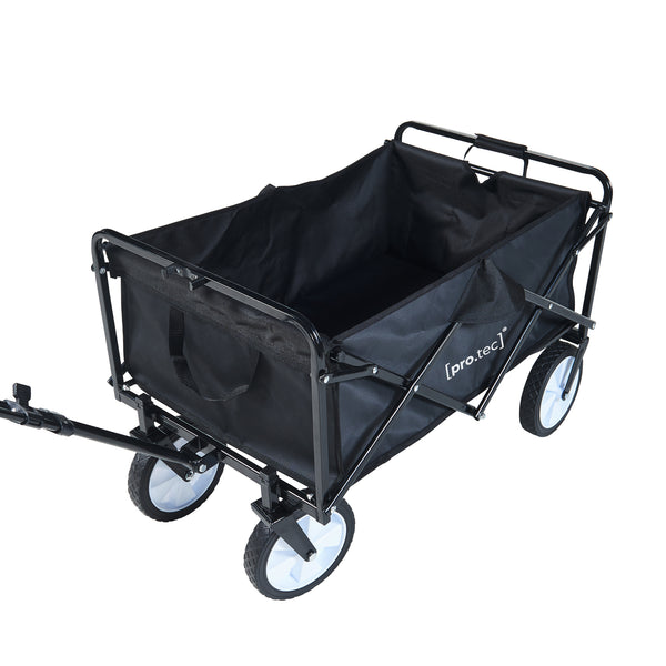 Carro de mano Stenlille 84x55 cm máx. 80kg Negro [pro.tec]