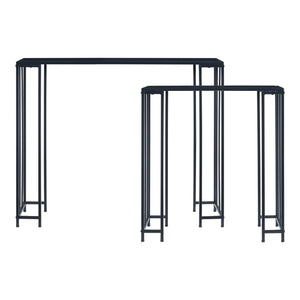 Consola Ørsta juego de 2 negro [en.casa]