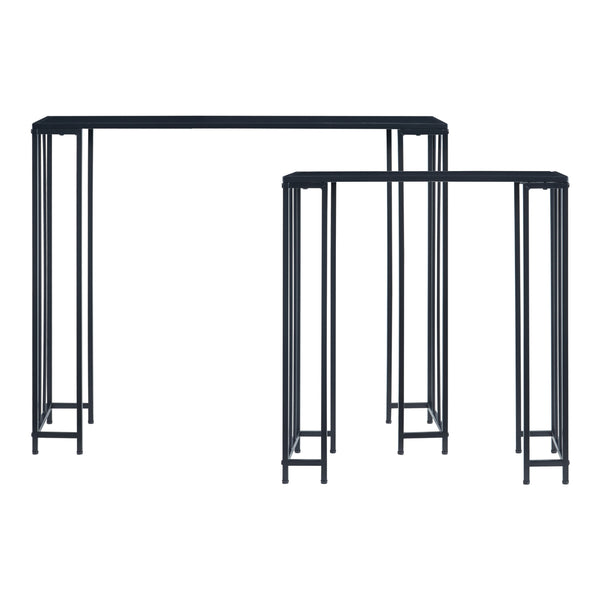 Consola Ørsta juego de 2 negro [en.casa]