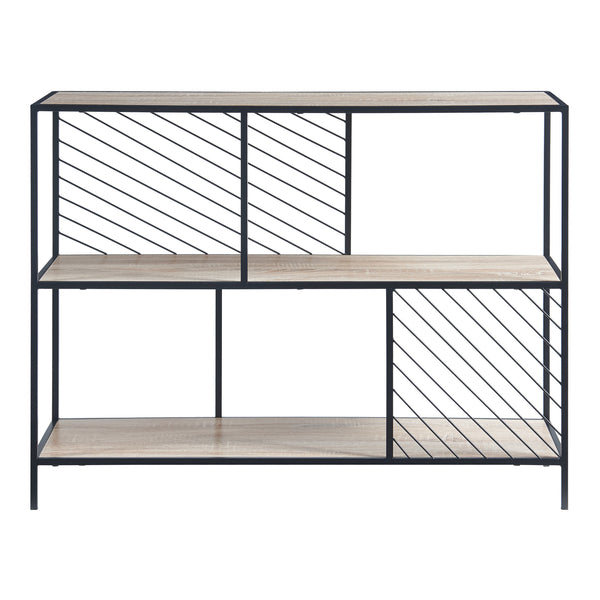 Mesa consola Övertorneå 100x30x75 cm Negro/Roble [en.casa]