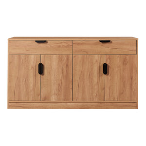 Aparador Varkaus 75x140x40cm MDF efecto roble [en.casa]