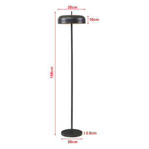 Lámpara de pie Barton de 2 luces Metal 159 cm Negro [lux.pro]