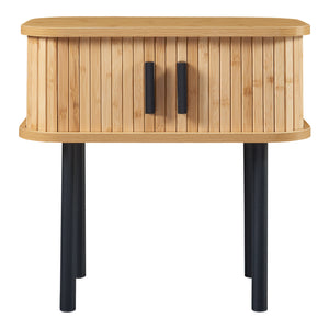 Mesa auxiliar Tvedestrand 48x30x45 cm color madera/negro [en.casa]