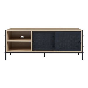 Mueble de TV Tysnes 120x40x45 cm aspecto roble/negro [en.casa]