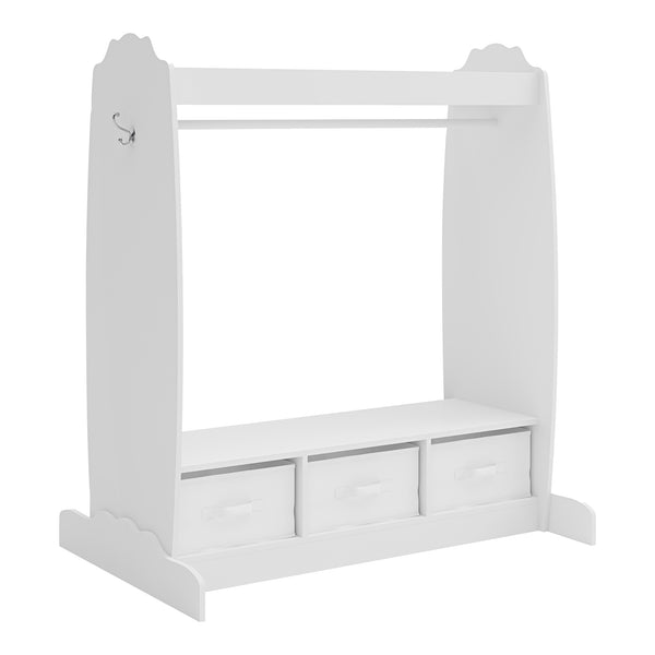 Perchero infantil Moskenes 107x95x61 cm Blanco [en.casa]