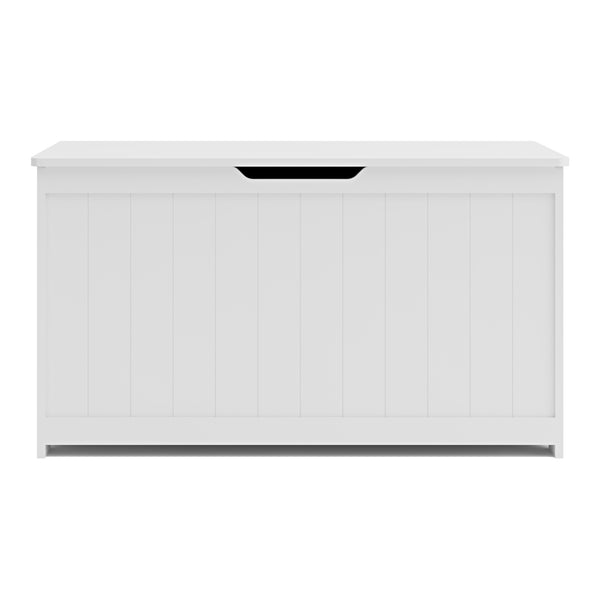 Caja de juguetes Podek 80x40x44,5 cm Blanco [en.casa]