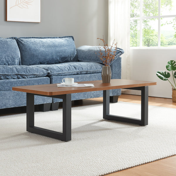 Juego de 2 estructuras de mesa Lunderskov 35x50cm Negro [en.casa]