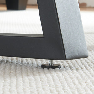 Juego de 2 estructuras de mesa Lyngby 72x55/70cm Negro [en.casa]