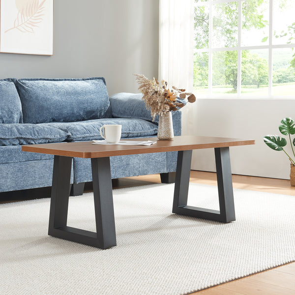 Juego de 2 estructuras de mesa Marstal 42x40cm Negro [en.casa]