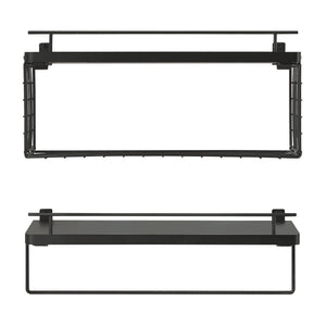 Estantería de pared Vik juego de 2 negro [en.casa]