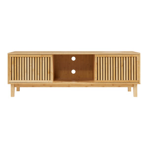 Mueble de televisión Ypäjä 150x42x50 cm Bambú Natural [en.casa]