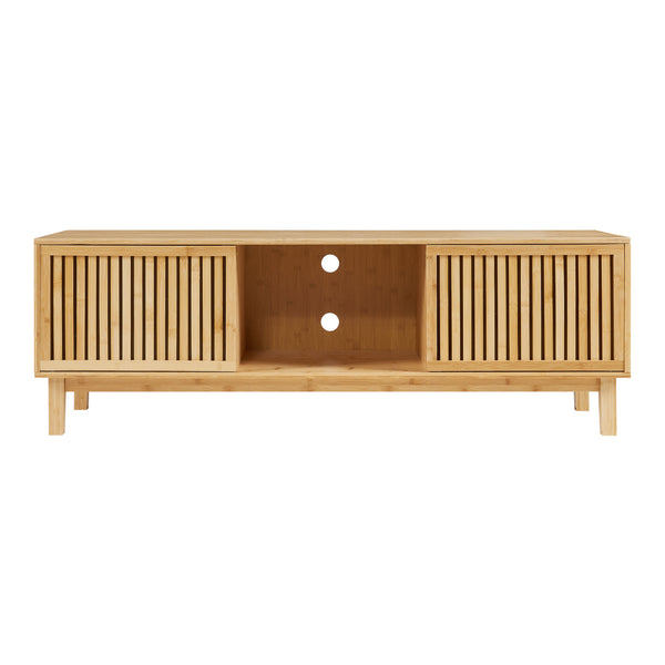 Mueble de televisión Ypäjä 150x42x50 cm Bambú Natural [en.casa]