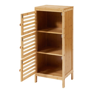 Armario auxiliar con 3 puertas Ypäjä 82x33x27 cm Bambú [en.casa]
