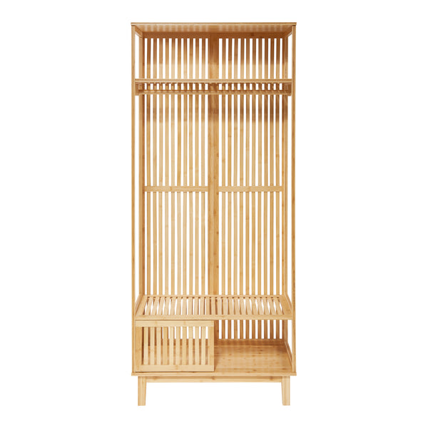 Perchero Ypäjä 187x80x47 cm Bambú [en.casa]