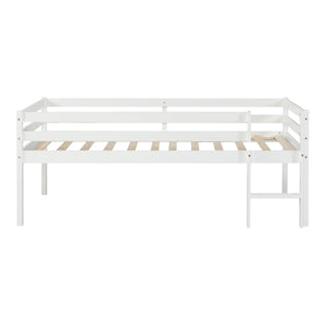 Cama infantil Siikalatva con colchón 90x200cm Blanco [en.casa]