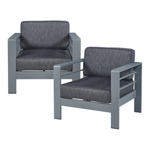 Conjunto de muebles de jardín Avise 4 piezas aluminio [casa.pro]