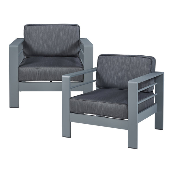 Conjunto de muebles de jardín Avise 4 piezas aluminio [casa.pro]