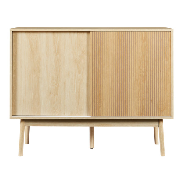 Aparador Landskrona con 2 puertas MDF 115x40x90cm - Roble [en.casa]