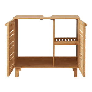 Mueble bajo lavabo Epind 60x66x30 cm Bambú natural [en.casa]