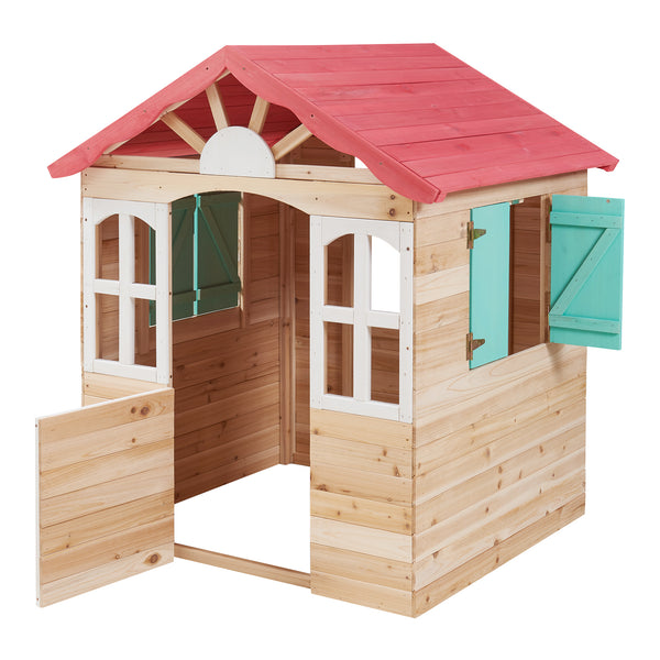 Casita infantil Lulä Caseta de juegos 130x115x101 cm Madera [casa.pro]