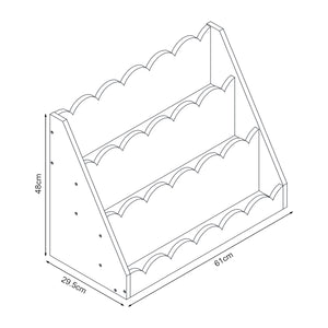 Estantería para niños Vestnes 48x61x30 cm Cotton Candy/Blanco [en.casa]