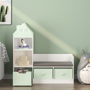 Banco para niños con estantería Vipsali [en.casa]