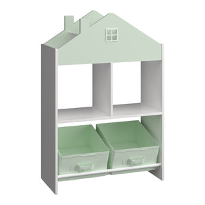 Estantería para niños Vipsali 90x60x27 cm Verde menta/Blanco [en.casa]